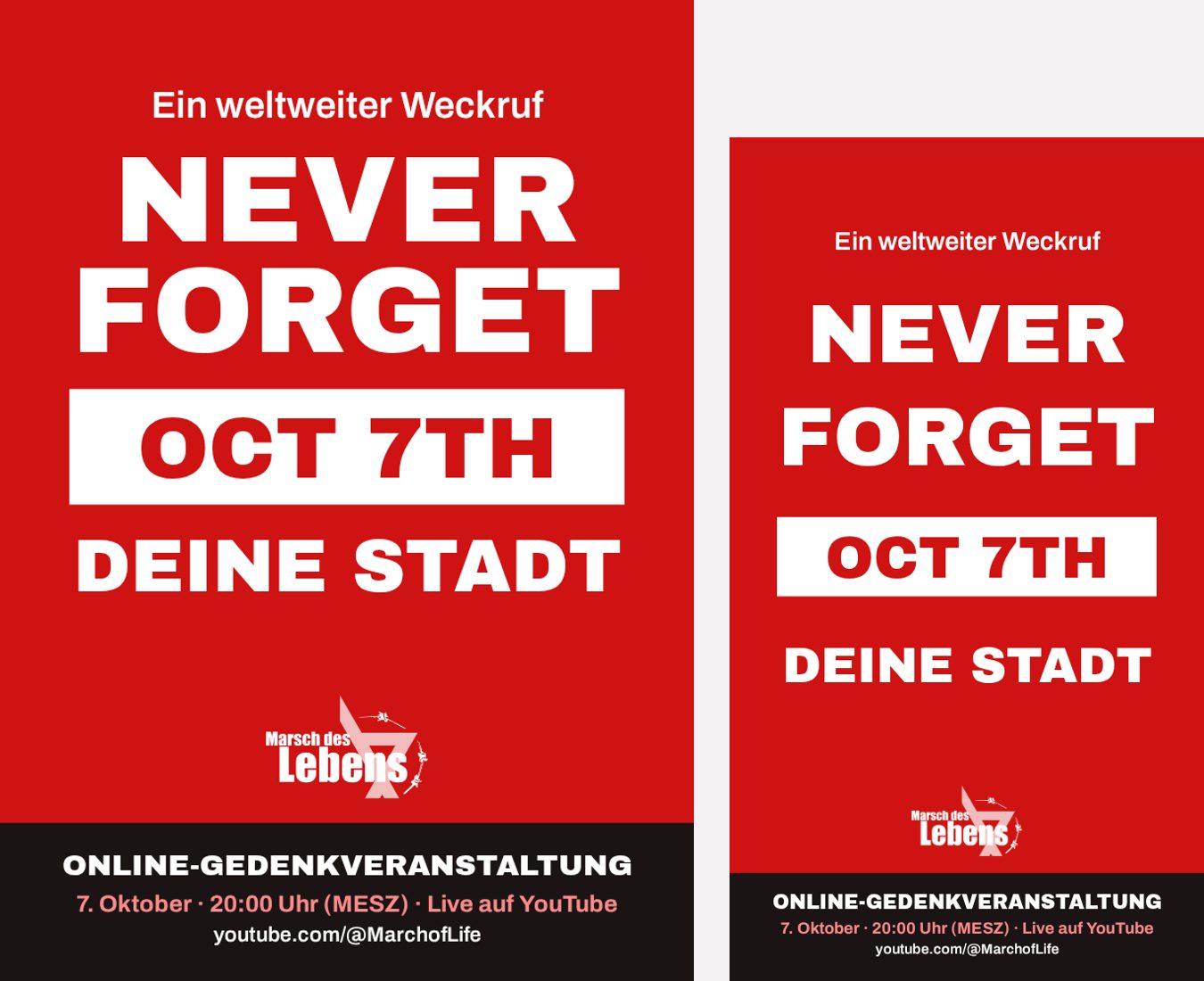 Beispiel: Plakat und Story mit Stadtnamen